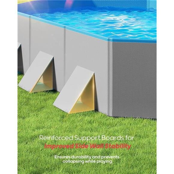 Foldable Dog Pool with Sturdy Square Design Durable 71" Lx39 Wx12 D - Picture 5 of 7